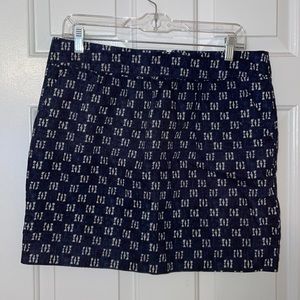 Dark Blue and White Skirt